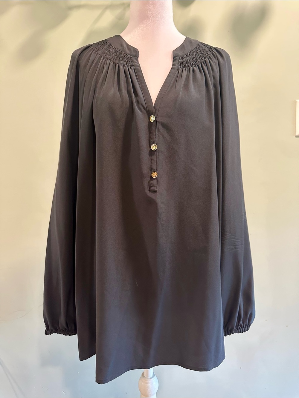 Lilly Pulitzer Elsa 100% Silk Top in Black